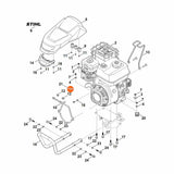 STIHL 6251-716-2505 Halter (vorne) positie 10 technische tekening