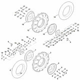 STIHL 6251-740-1404 Rad kpl. links positie -1 technische tekening
