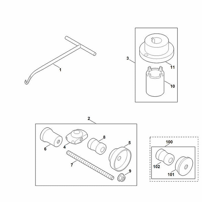 STIHL 9220-261-1402 Sechskantmutter M12 positie 9 technische tekening