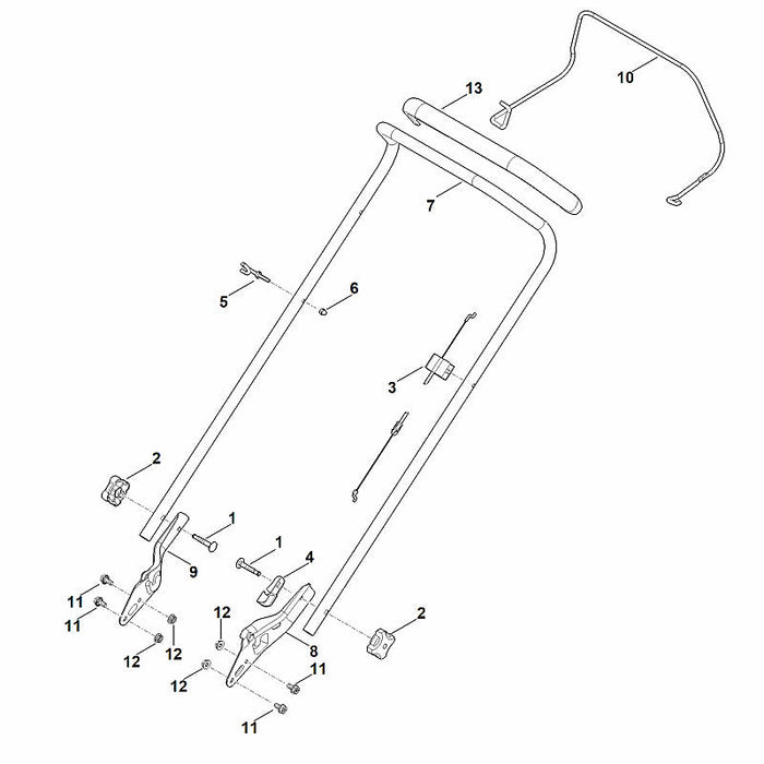 STIHL 9025-313-5000 Schraube M8x16 positie 11 technische tekening