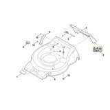 STIHL 6350-700-2710 Klappe positie 4 technische tekening