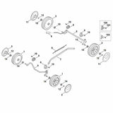 STIHL 6350-703-8800 Translationshebel positie 7 technische tekening