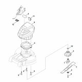 STIHL 6338-967-0180 Typenschild RMA 443 C positie 8 technische tekening