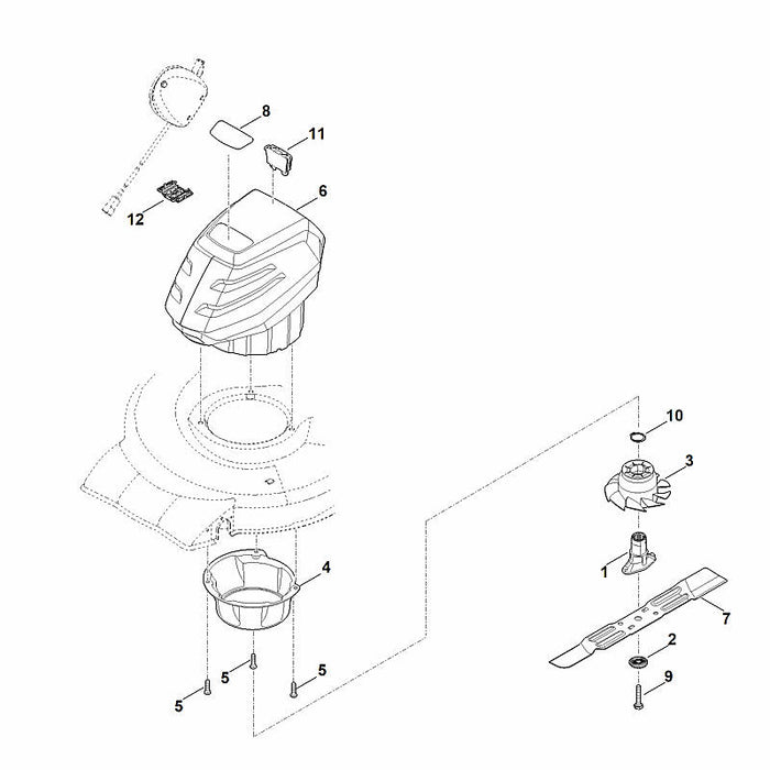 STIHL 6371-967-0105 Typenschild RMA 253.0 positie 8 technische tekening
