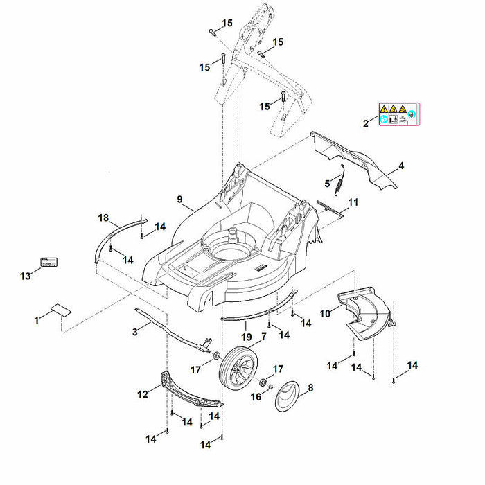STIHL 6338-700-2722 Klappe kpl. positie 4 technische tekening