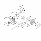 STIHL 6338-641-7100 Halter (Vario-Getriebe) positie 6 technische tekening
