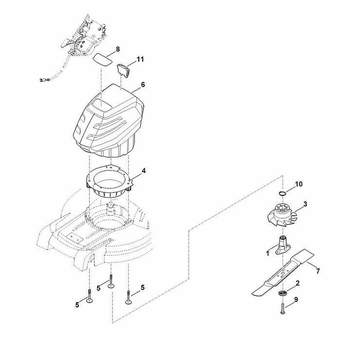 STIHL 6358-967-1540 Typenschild RMA 448 PV positie 8 technische tekening
