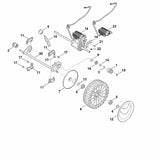 STIHL 6357-700-2401 Achse positie 20 technische tekening
