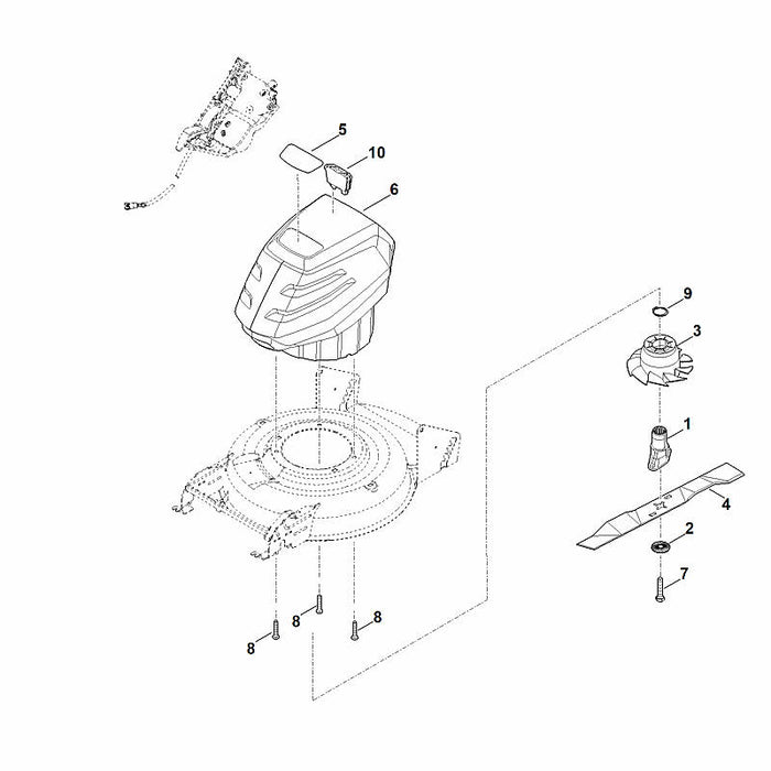 STIHL 6357-967-1520 Typenschild RMA 2 RV positie 5 technische tekening