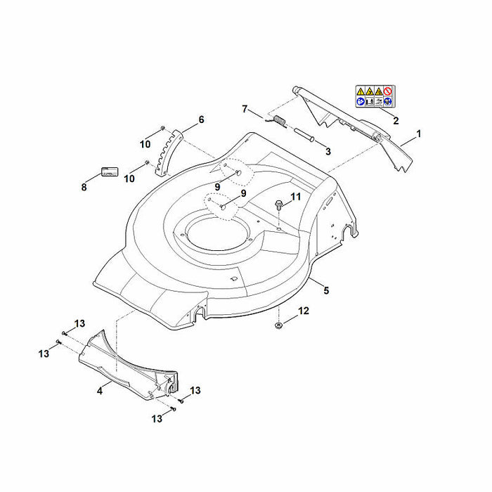 STIHL 6350-701-4300 Einlage positie 4 technische tekening