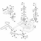 STIHL 6160-702-0115 Messer rechts positie 9 technische tekening