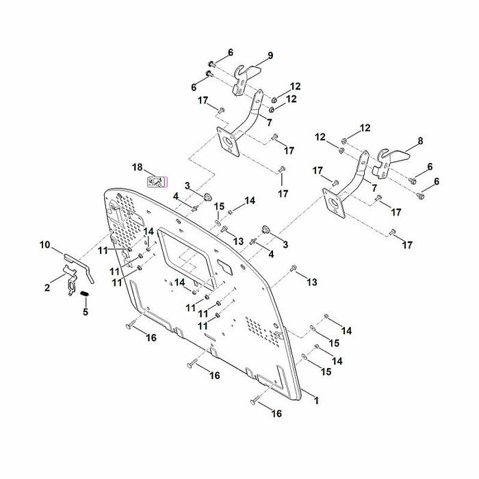 STIHL 9018-321-1801 Sechskantschraube mit Flansch M8x20 positie 17 technische tekening