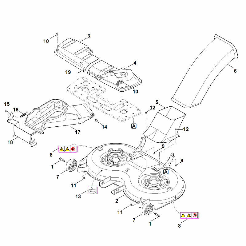 STIHL 6170-700-8532 Gehäuse positie 2 technische tekening