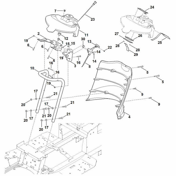 STIHL 9991-003-0545 Klemmring 5 positie 28 technische tekening