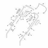 STIHL 6358-182-1305 Gehäusehälfte positie 10 technische tekening