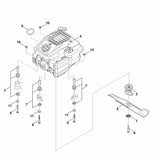 STIHL 6358-967-1504 Typenschild RM 448 TC positie 6 technische tekening