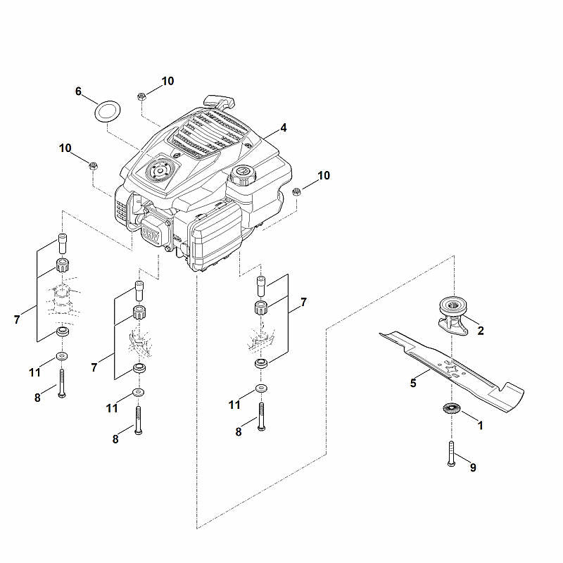 STIHL 6358-967-1504 Typenschild RM 448 TC positie 6 technische tekening