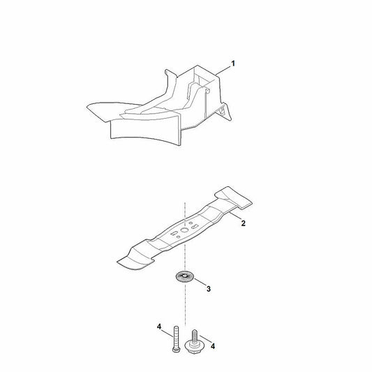 STIHL 6338-702-0105 Multi-Messer positie 2 technische tekening