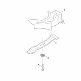 STIHL 6358-702-0105 Multi-Messer positie 2 technische tekening