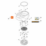 STIHL 0004-084-8901 Ring positie 2 technische tekening