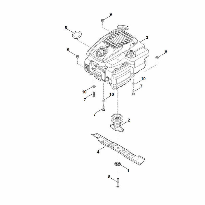 STIHL 6350-011-1814 EVC 200.4 (EVC200-0009) positie 3 technische tekening