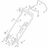 STIHL 6371-967-4401 Aufkleber positie 7 technische tekening