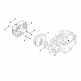 STIHL 0004-953-6605 Stiftschraube positie 4 technische tekening