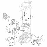 STIHL 0004-403-0400 Batteriehalter positie 14 technische tekening