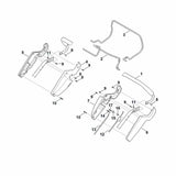 STIHL 6340-764-0620 Gehäusehälfte positie 7 technische tekening