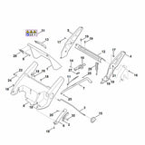 STIHL 6340-706-0731 Abdeckung positie 8 technische tekening