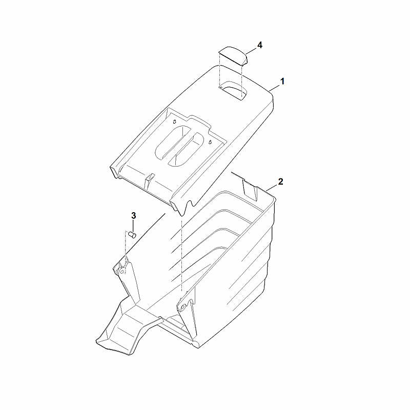 STIHL 6340-760-2101 Grasfangkorboberteil positie 1 technische tekening