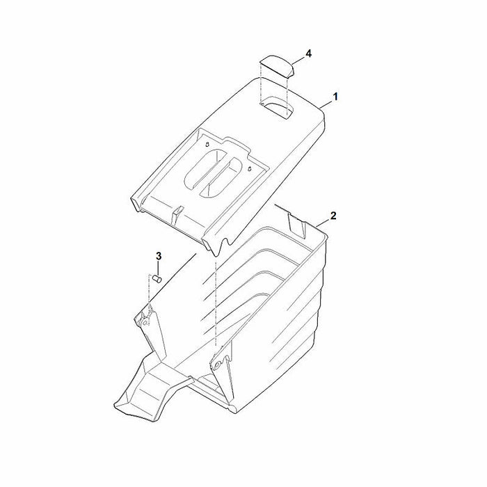 STIHL 6340-760-2101 Grasfangkorboberteil positie 1 technische tekening