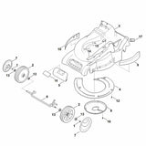 STIHL 6340-700-8515 Gehäuse kpl. positie 3 technische tekening