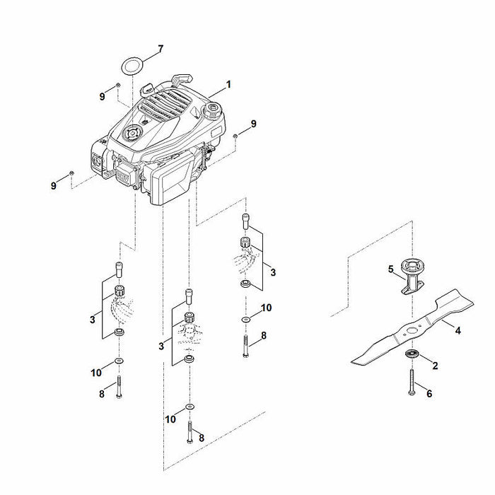 STIHL 6361-967-1501 Typenschild RM 3 RT positie 7 technische tekening
