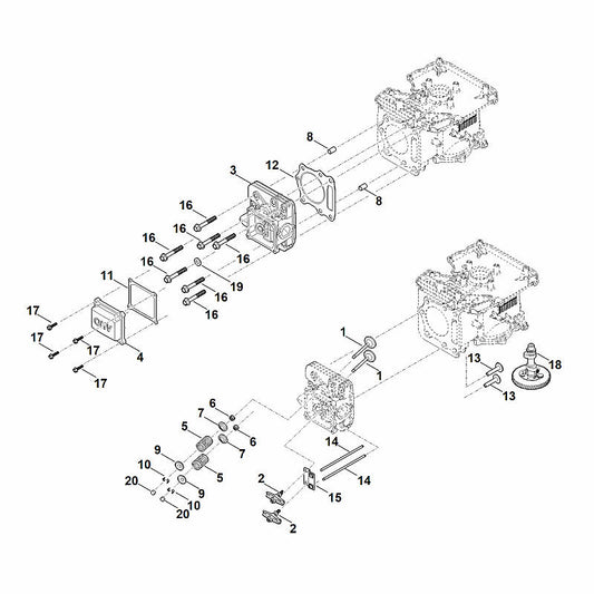 STIHL 0004-038-0102 Ventilstößel positie 13 technische tekening