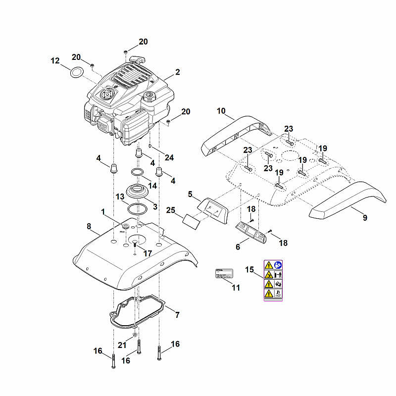 STIHL 6241-716-1906 Dichtring positie 3 technische tekening