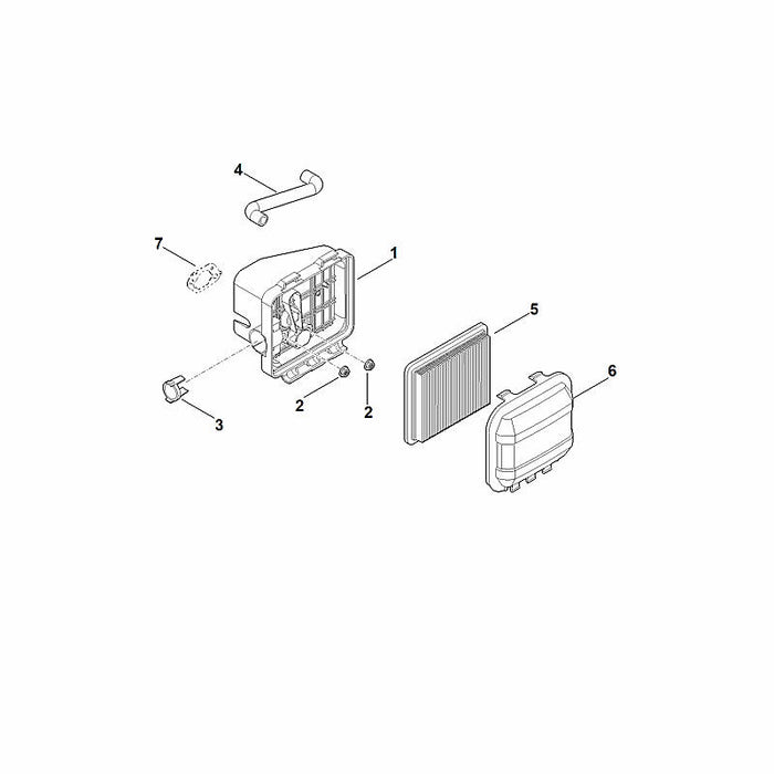 STIHL 0004-140-4407 Luftfilter positie 1 technische tekening