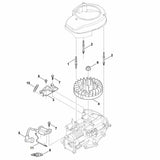 STIHL 0004-951-9735 Schraube positie 1 technische tekening