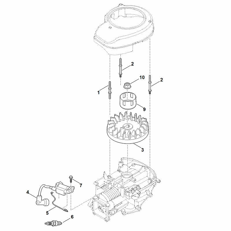 STIHL 0004-400-1315 Zündmodul positie 4 technische tekening