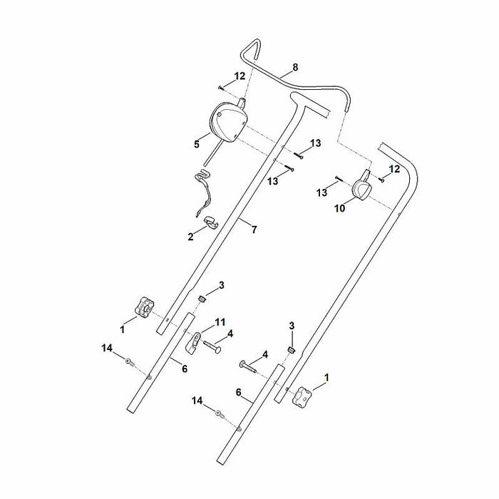 STIHL 6320-430-0405 Totmannschalter positie 5 technische tekening