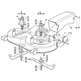 STIHL 6151-702-0100 Messer links positie 21 technische tekening
