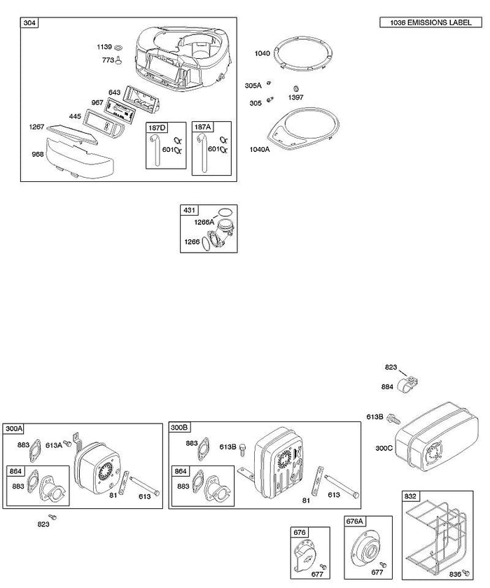 STIHL 0003-000-1539 697292 FILTER, VORREINIGER positie 967 technische tekening