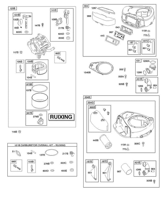 STIHL 0003-000-1498 697015 FILTER, VORREINIGER positie 967 technische tekening