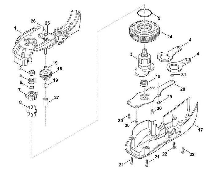 STIHL 9503-003-9450 Kugellager 627-2Z positie 5 technische tekening