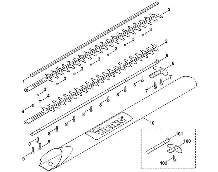 STIHL 6460-792-9001 Führungsschutz positie 6 technische tekening