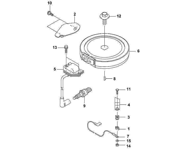 STIHL 0001-400-1300 Zündmodul positie 5 technische tekening