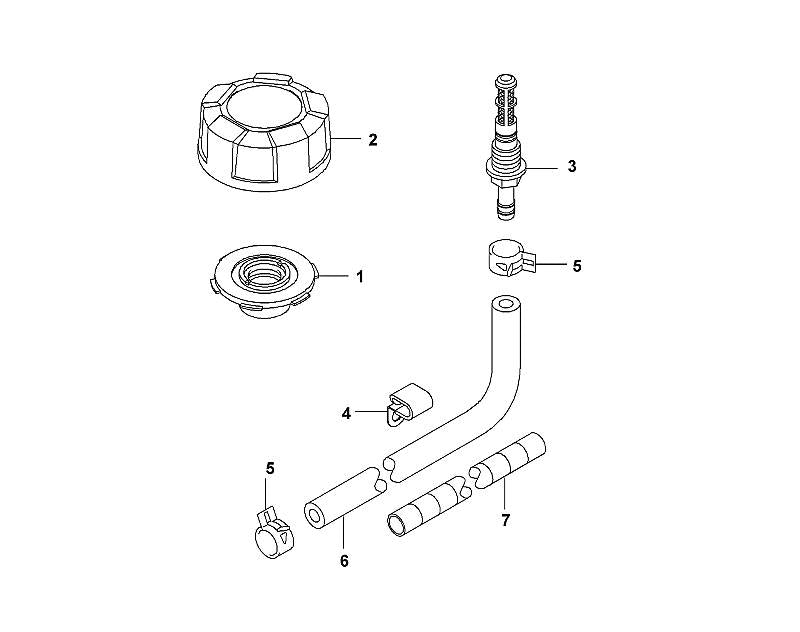 STIHL 0001-358-0800 Schlauch positie 6 technische tekening