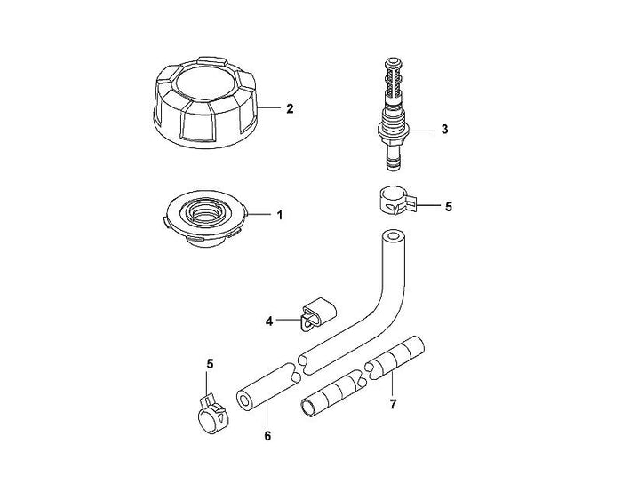 STIHL 0001-359-0700 Dichtung positie 1 technische tekening