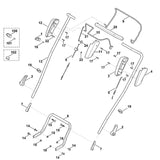 STIHL 6383-764-0212 Schalthebel positie 10 technische tekening