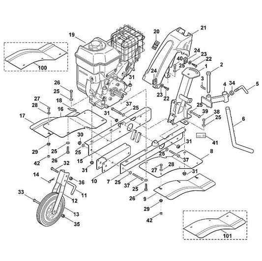 STIHL 6227-716-0300 Mutter M12 positie 34 technische tekening